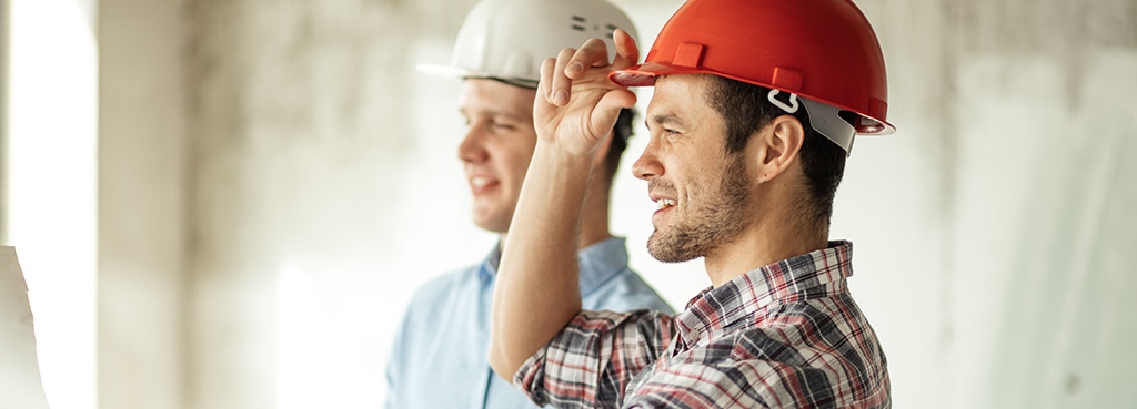 Skilled workers in construction projects